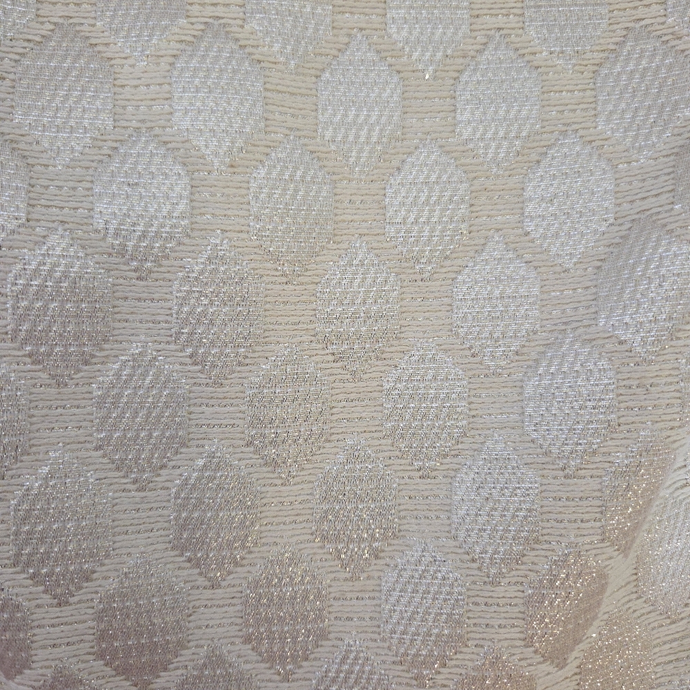 Eliza J Gold Metallic On Cream V Back Holiday Special Occasion Dress Size 8 - Picture 10 of 10